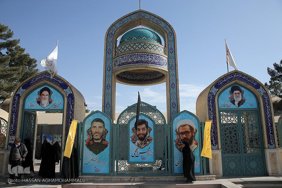 حضور خادمیاران در مزار شهدای گمنام جوزدان و یادمان شهید حججی 1399