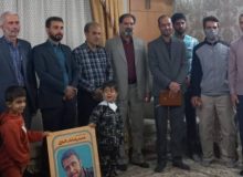 دیدار خادمیاران گلستان شهدا اصفهان با خانواده شهید حمیدرضا باب الخانی