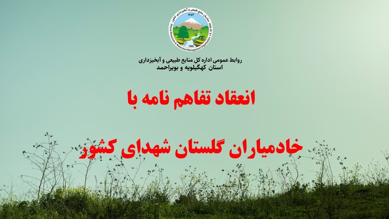 خادمیاران گلستان شهدای کشور در کهگیلویه و بویراحمد درخت می کارند