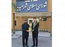 دیدار مدیر خادمیاران گلستان شهدای استان خوزستان و تقدیر از رئیس شورای اسلامی شهرستان امیدیه