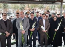 ادای احترام استاندار کرمانشاه به شهدای شهر صحنه