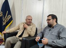 دیدار مدیر خادمیاران شهدای استان کردستان با مدیرکل فرهنگ و ارشاد اسلامی استان کردستان در نمایشگاه کتاب